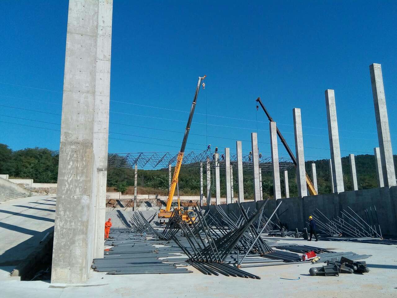 永康威海搅拌站网架